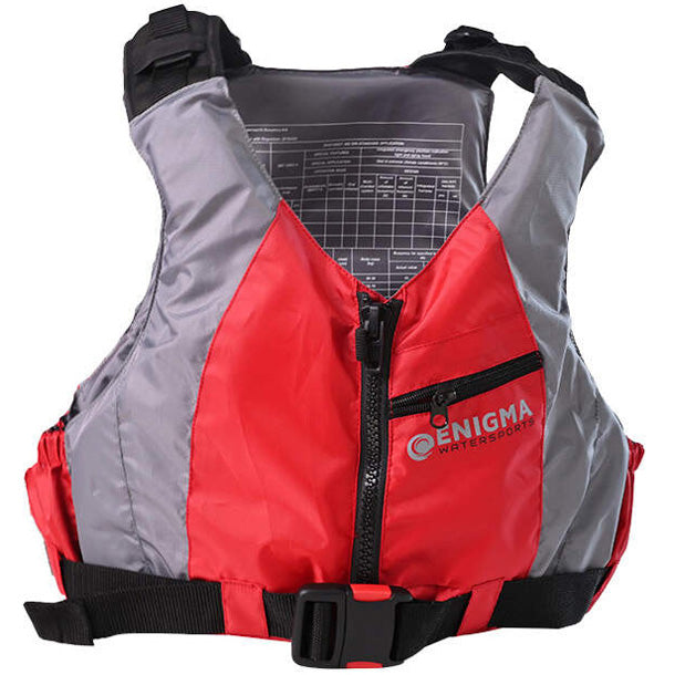 Enigma Watersports Buoyancy Aid with front entry zip