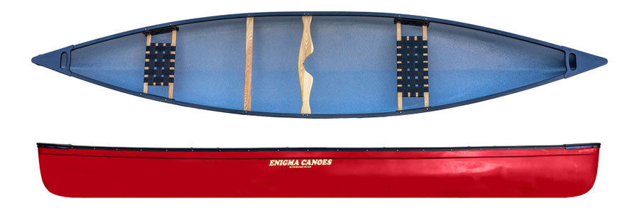 Enigma Canoes Journey 164 (2 x Wood Webbed Seats) Red