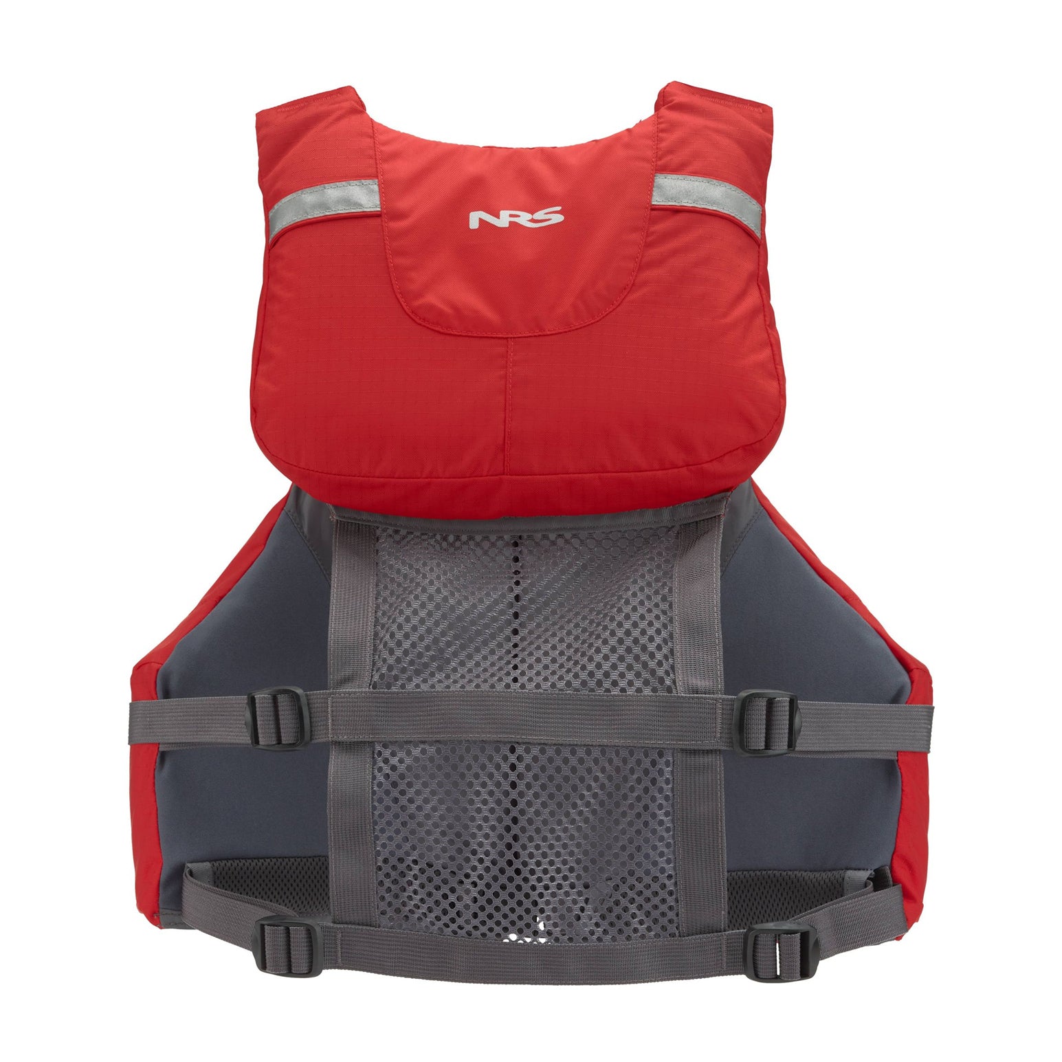 NRS CVest has a mesh rear panel and high back buoyancy design