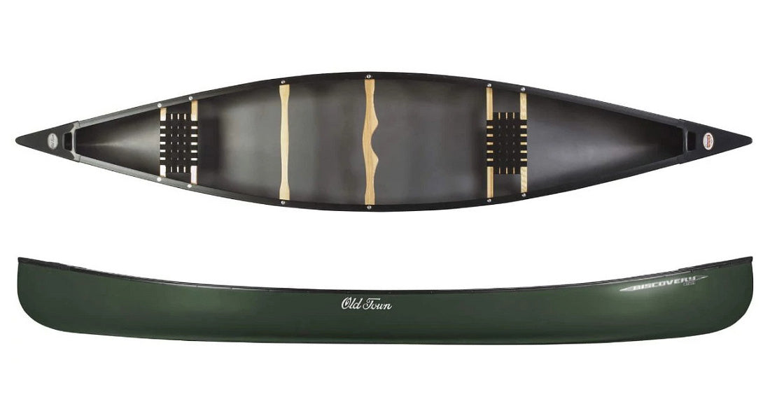 Old Town Discovery 158 Open Canoe in Green