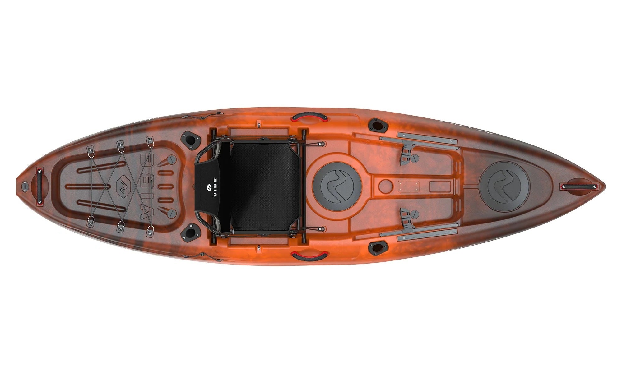 Yellowfin 100 Image in Wildifre (Orange/Red/Black) - Raised Seat Sit On Top Kayaks
