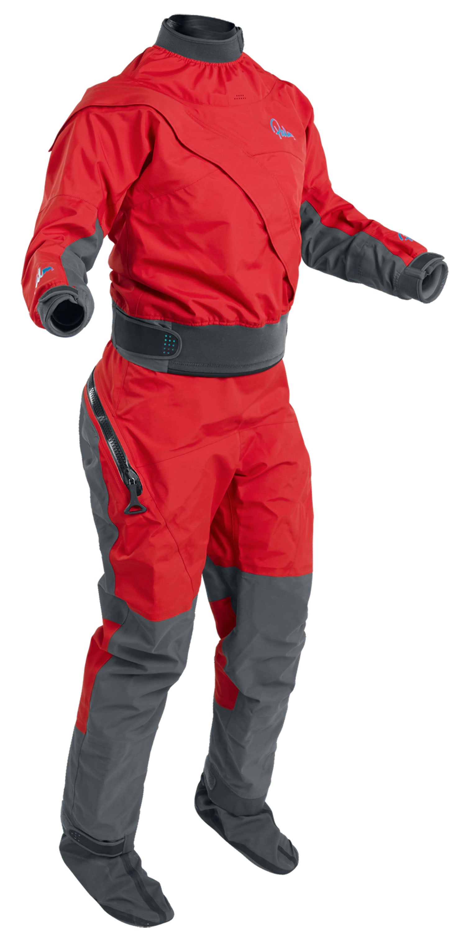 Palm Cascade Womens Drysuit in Flame and Jet Grey