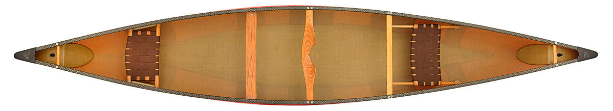 Swift Canoes Keewaydin 16 Top view including the bow sliding seat