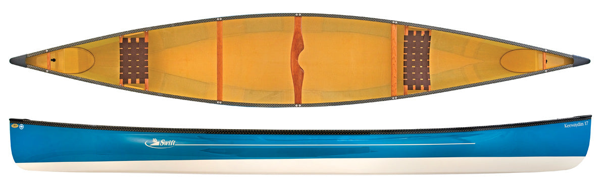 Swift Canoes Keewaydin 17 in Sapphire over Champagne