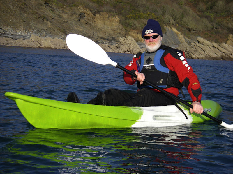 Feelfree Nomad Sport being paddled off the Cornish Coast