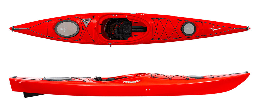 Dagger Stratos 14.5L in Red a great all rounder suitable for beginner to expert paddlers