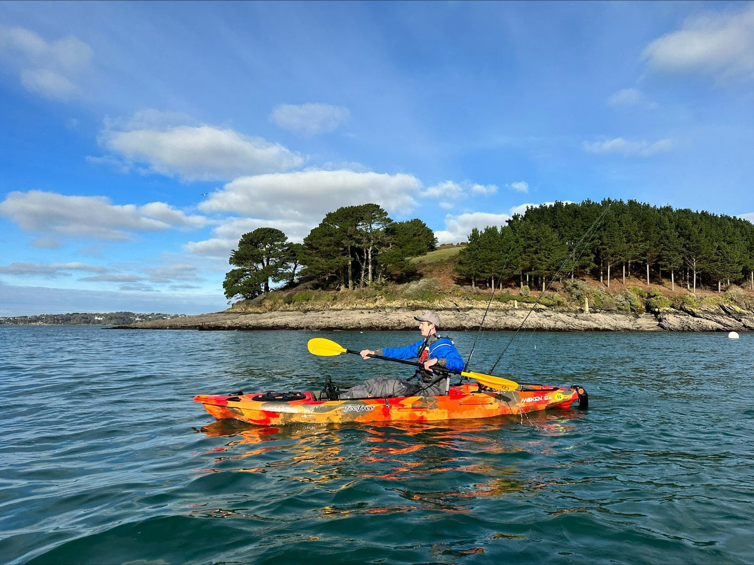 Feelfree Moken 12.5 kayak on the River Fal in Cornwall