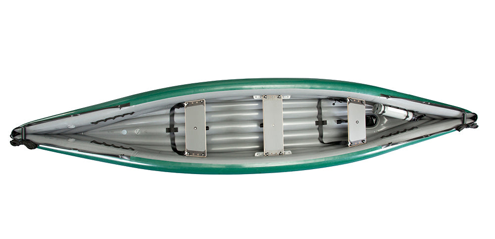 Gumotex Scout showing three seats, tie down points and leg straps