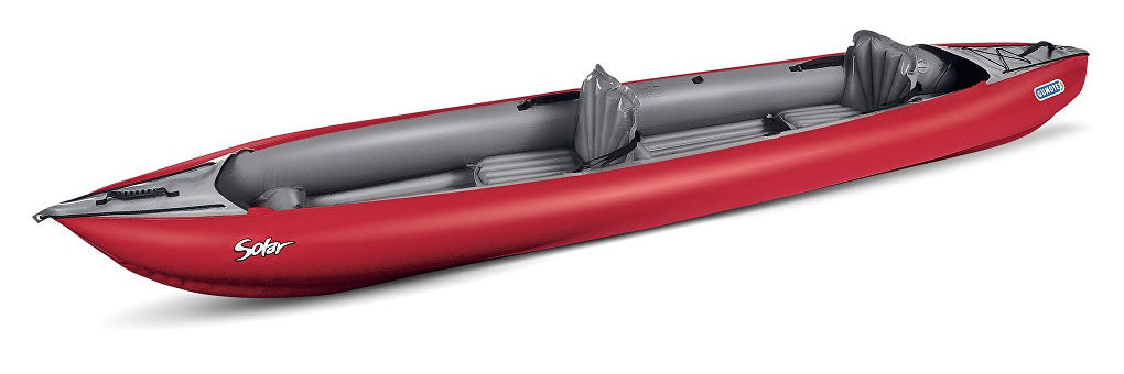 Gumotex Inflatable Solar Tandem Kayak in Red, made from strong and durable Nitrilon material