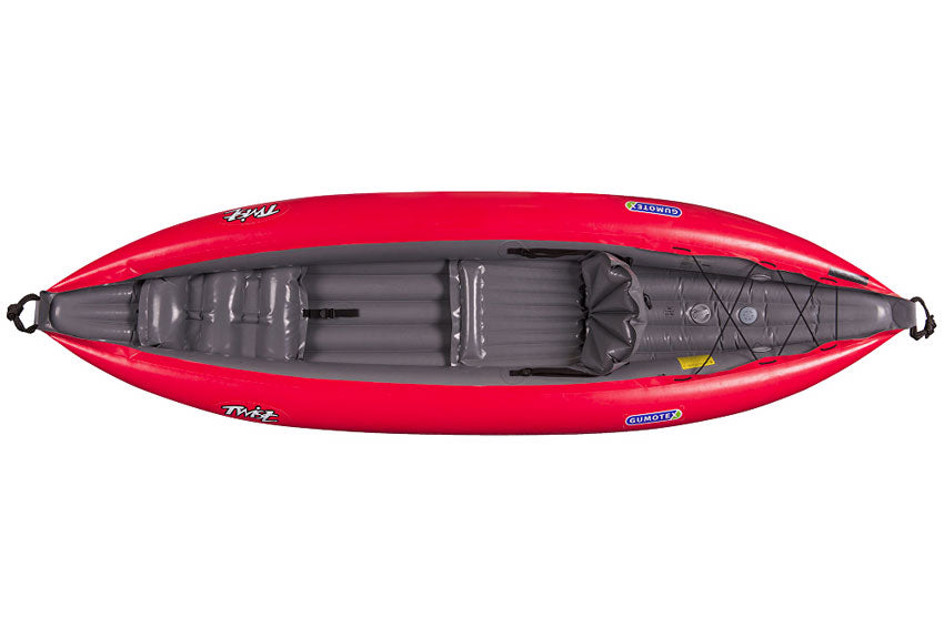 Gumotex Twist 1 Inflatable Kayak in Red Top View