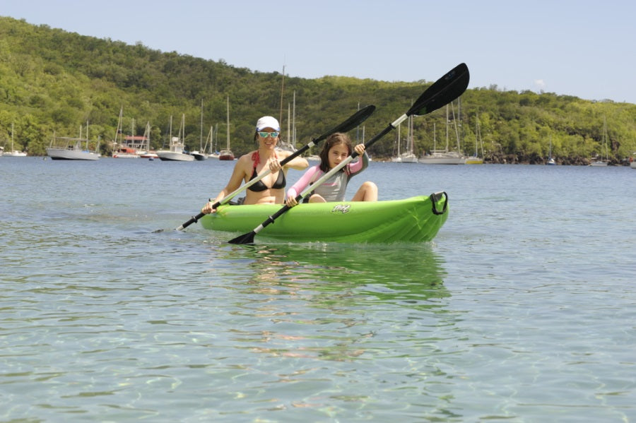 Gumotex Twist 2 paddling on an estuary
