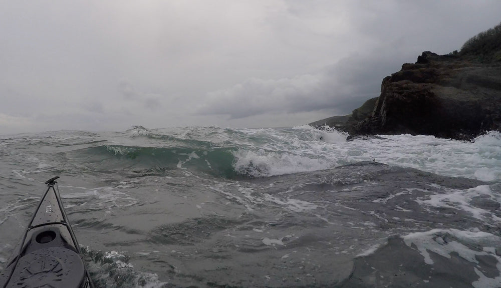 Norse Idun handrailing along the Cornish Coast.