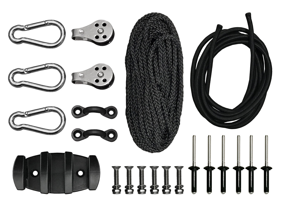 H2o Kayak Canoe Anchor Trolley Kit - Marine Grade Stainless Steel Setup