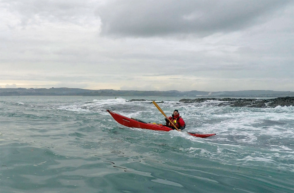 North Shore Atlantic RM in a playful sea off Gribbin Head in Cornwall