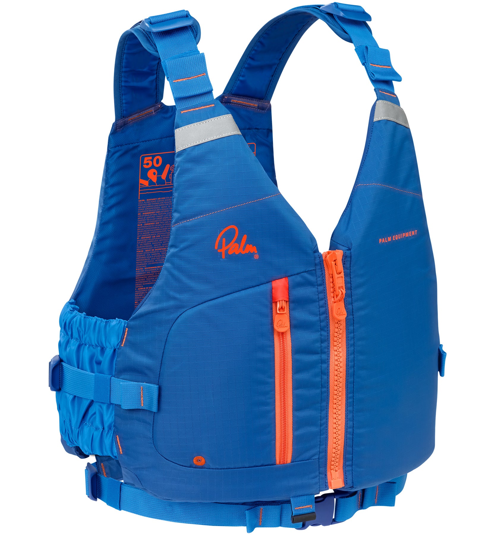 A cobalt blue Palm Meander buoyancy aid