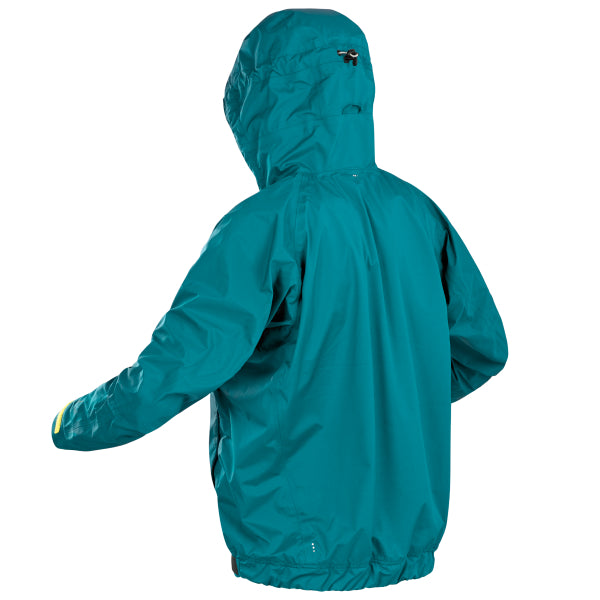 Palm Terek Eco-friendly Watersports Jacket in Teal Back View