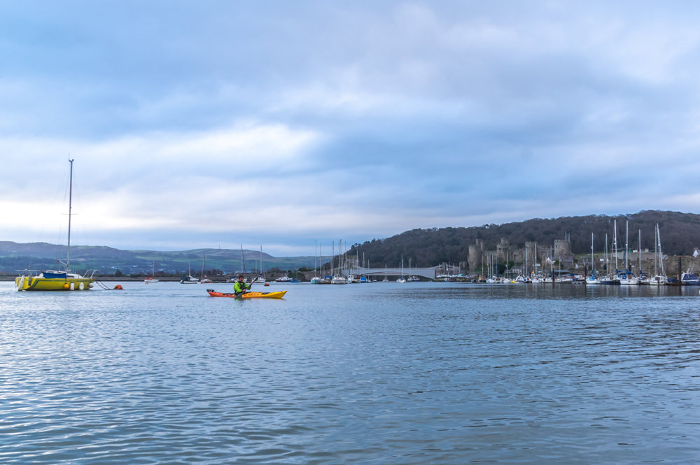 Riot Brittany 16.5 Sea Kayak paddling on an Estuary