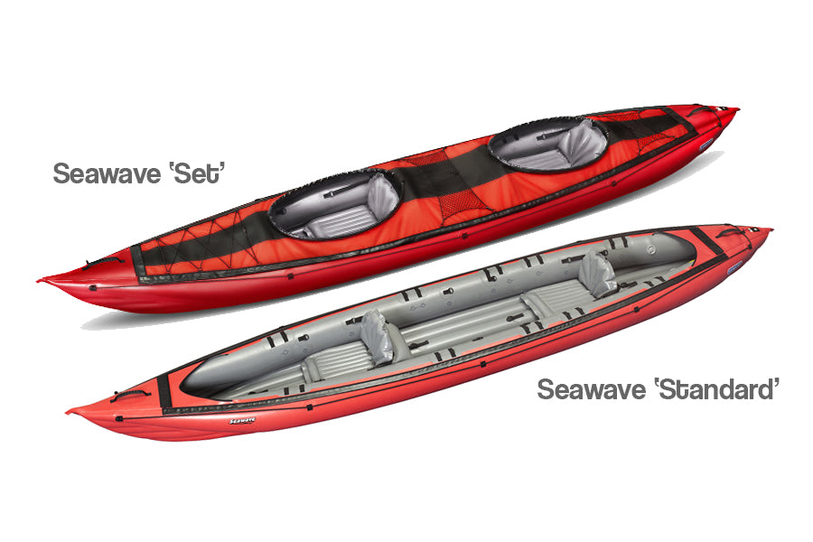 Gumotex Seawave Standard and Set package comparison
