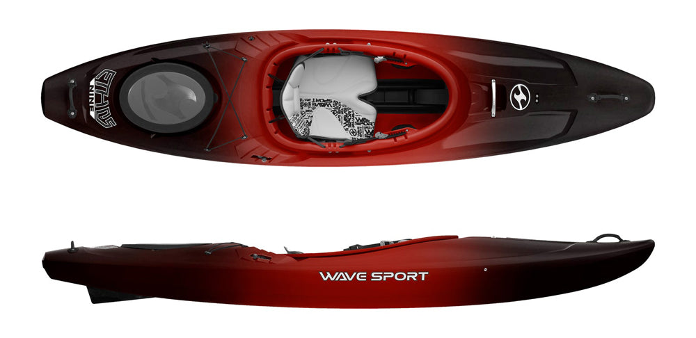 Wavesport Ethos Nine in Cherry Bomb Available from Canoe Shops Group