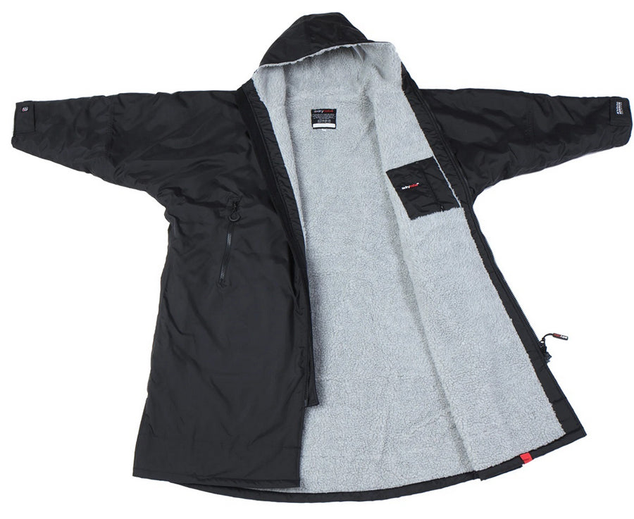 Dryrobe Advance Long Sleeve Robe in Black/Grey