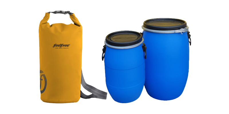 Dry Bags and Barrels for Canoes