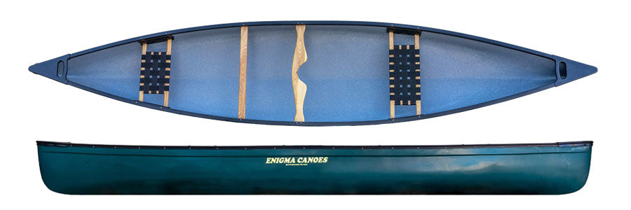 Enigma Canoes Journey 164 (2 x Wood Webbed Seats) Green