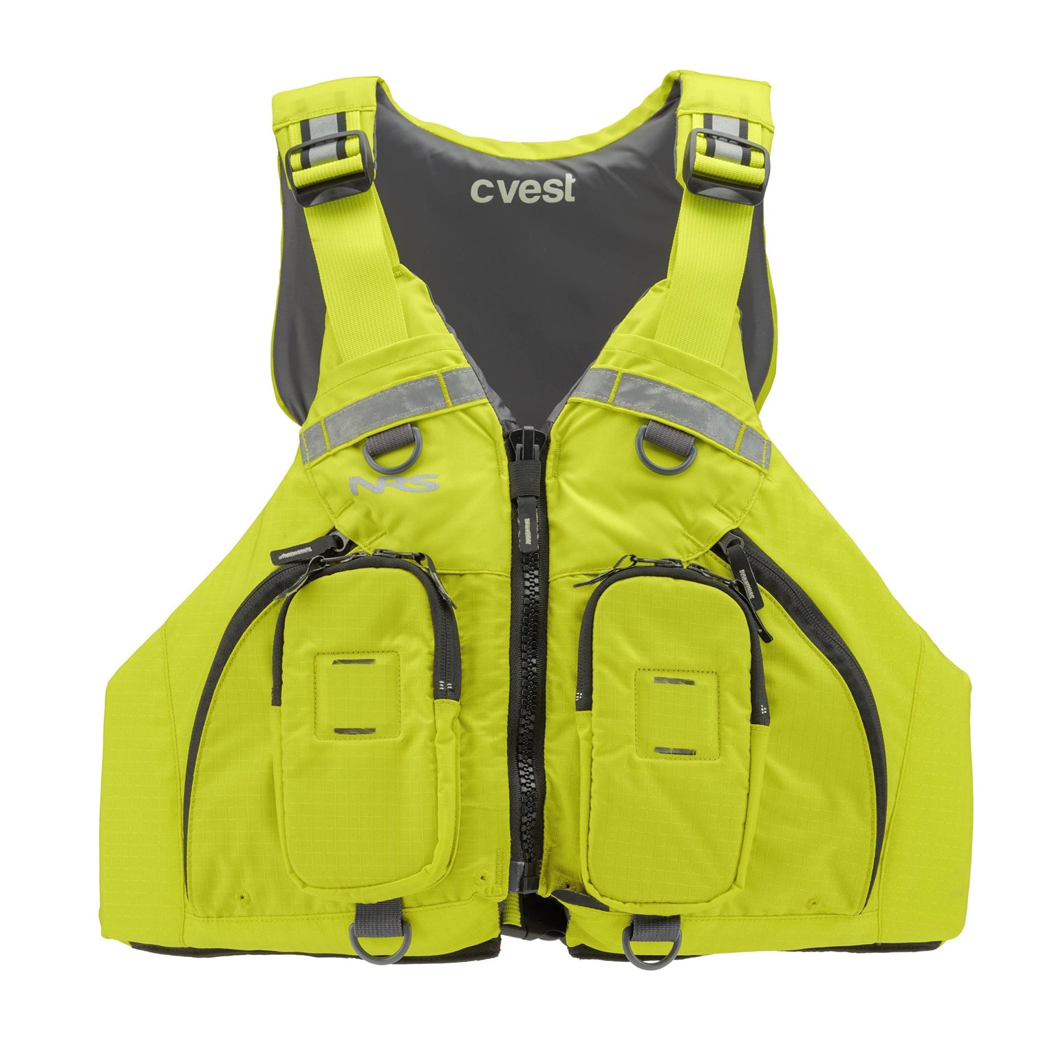 Lime Coloured NRS cVest Buoyancy Aids for Sea Kayaking and Touring