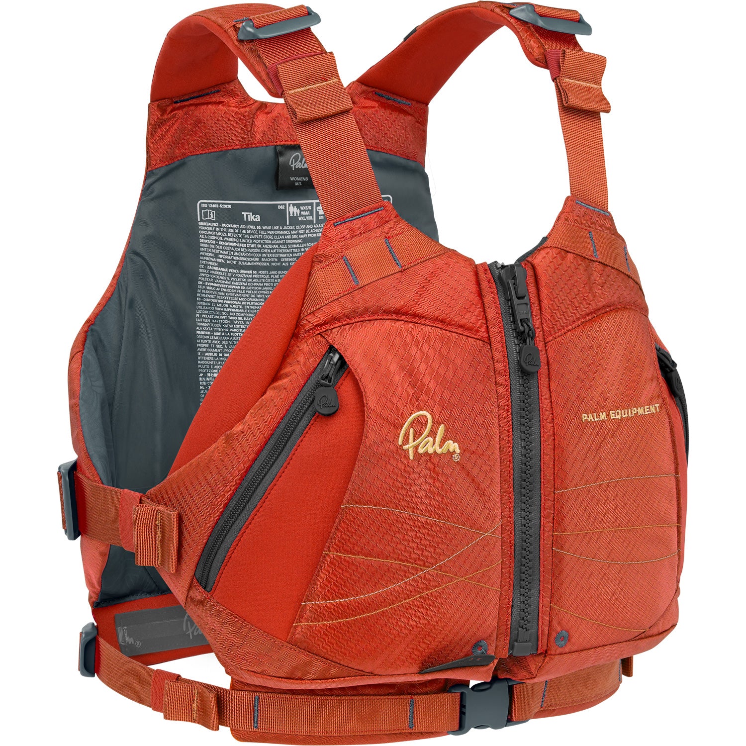 Tangerine Colouring visible on the Palm Tika pfd for Women