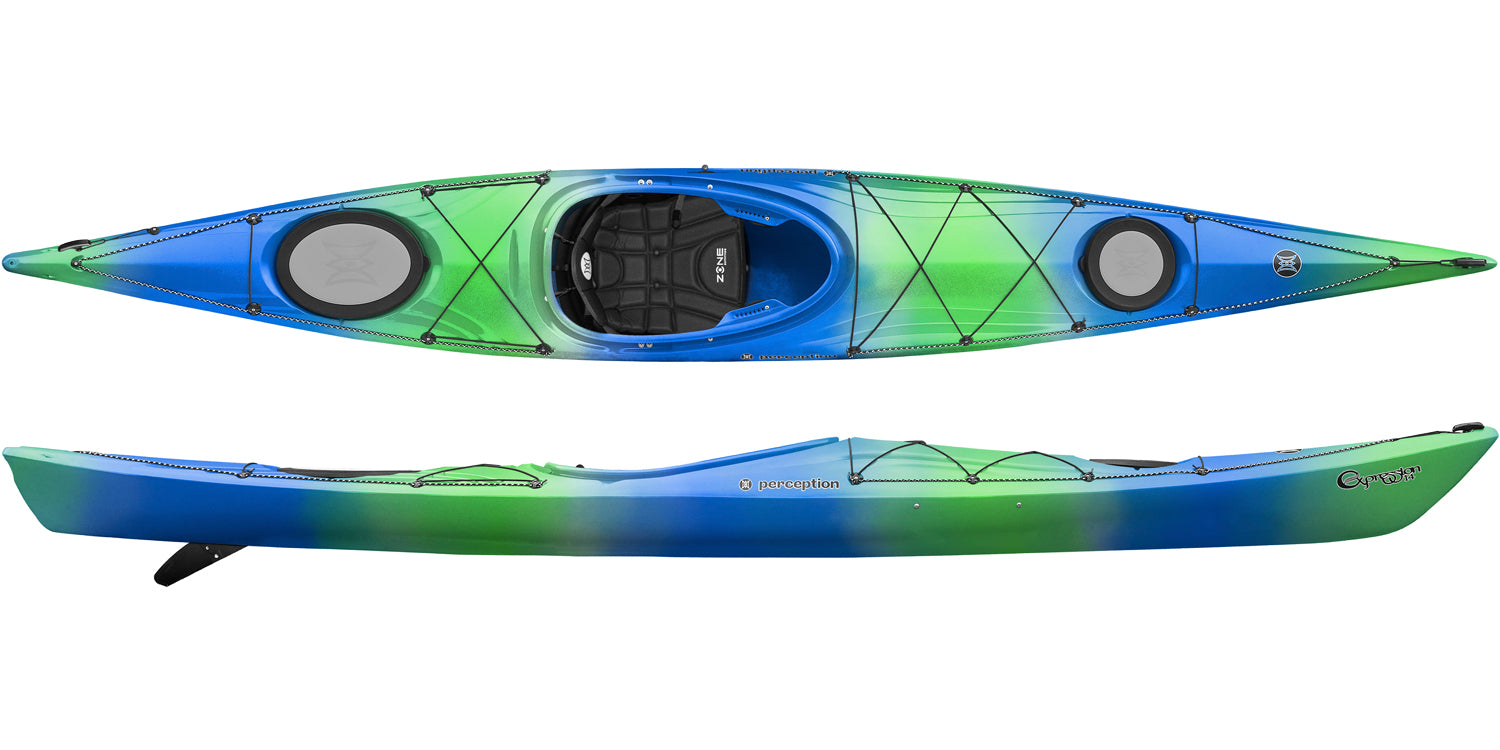 Perception Expression 14 in Deja Vu, touring kayak from Canoe Shops UK available in-store or online