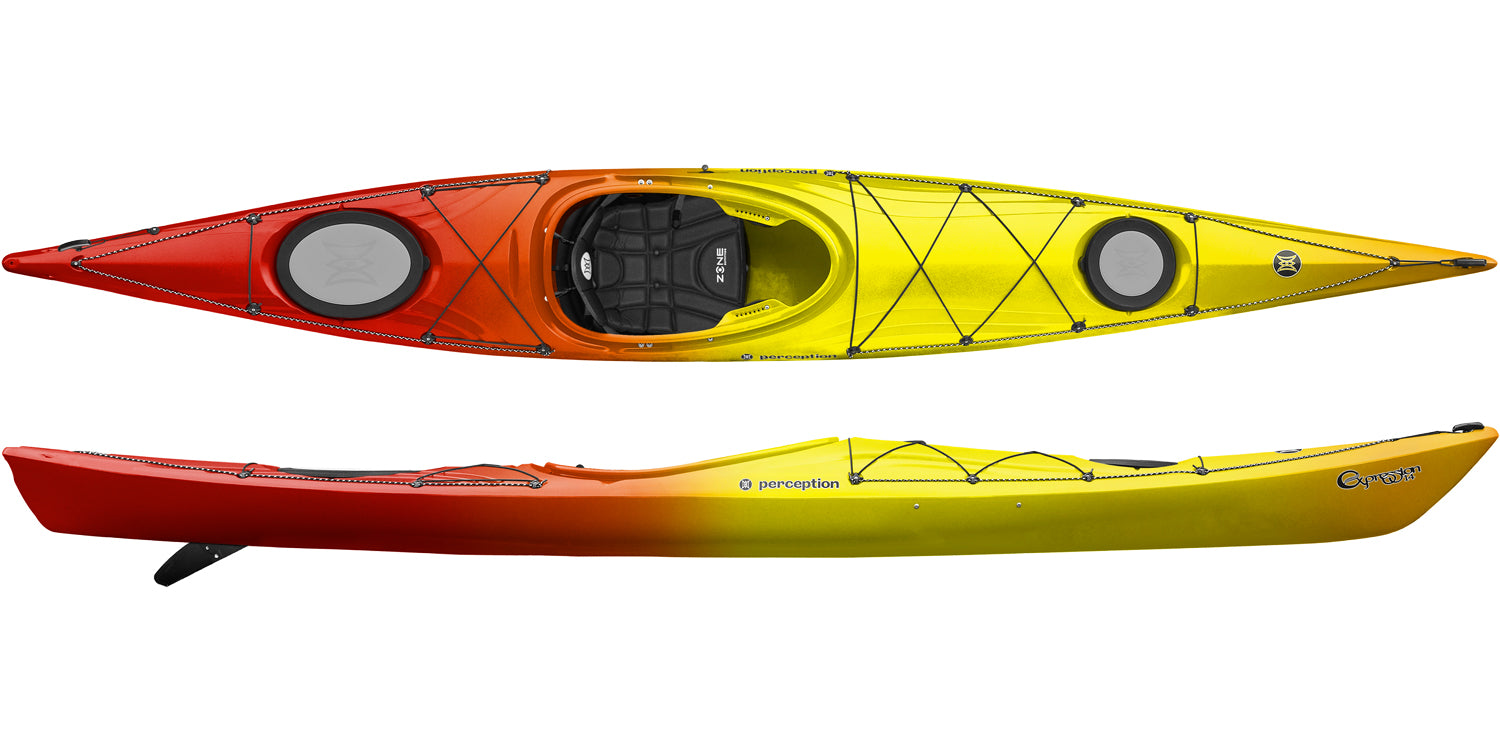 Perception Expression 14 in Sunset, touring kayak from Canoe Shops UK available in-store or online
