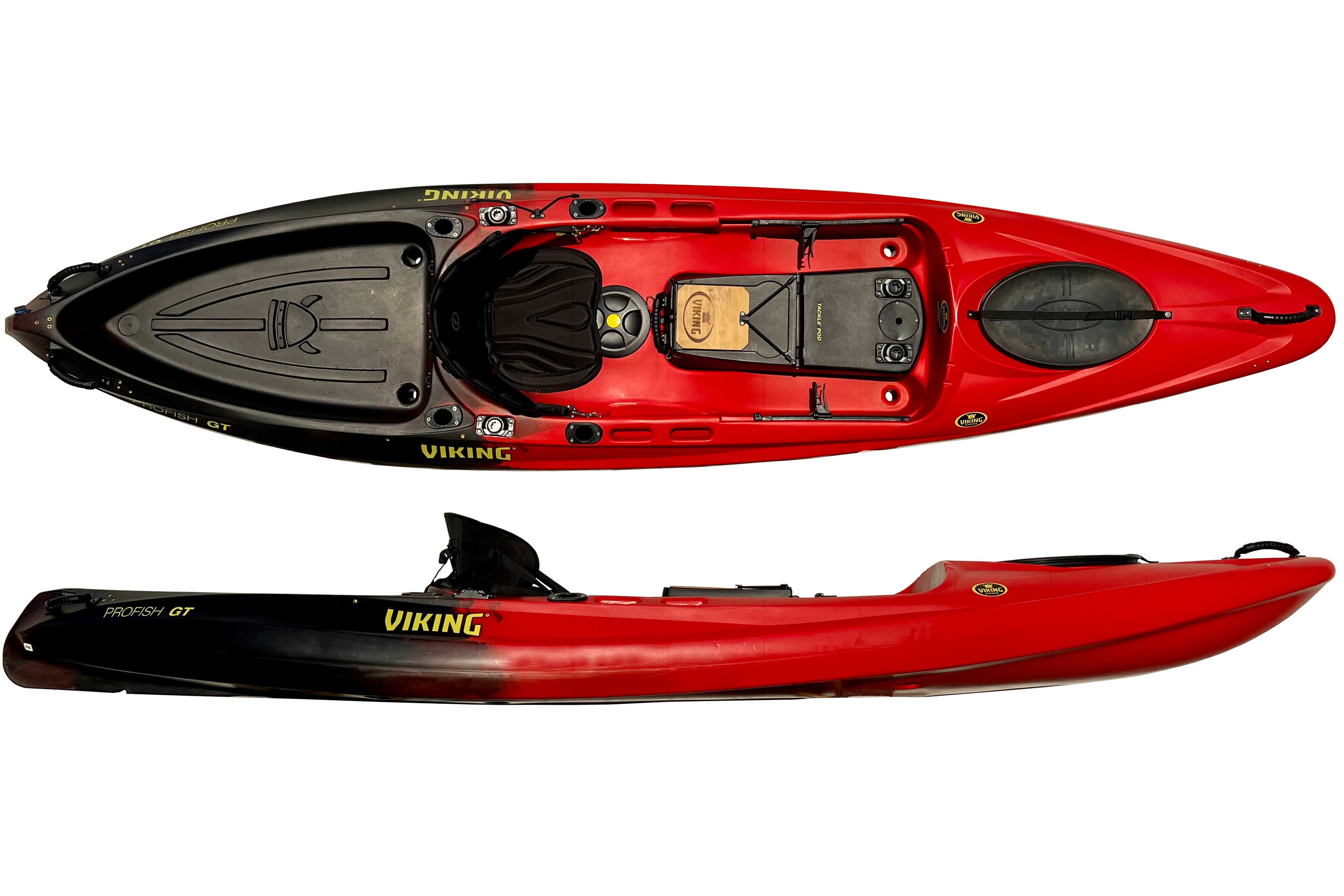 Viking Kayaks Profish GT fishing kayak in red/black