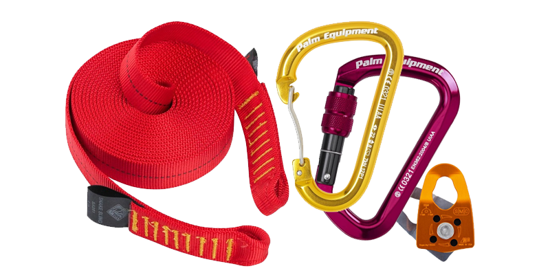 Safety Tapes, Slings, Karabiners, Pulleys For Sale