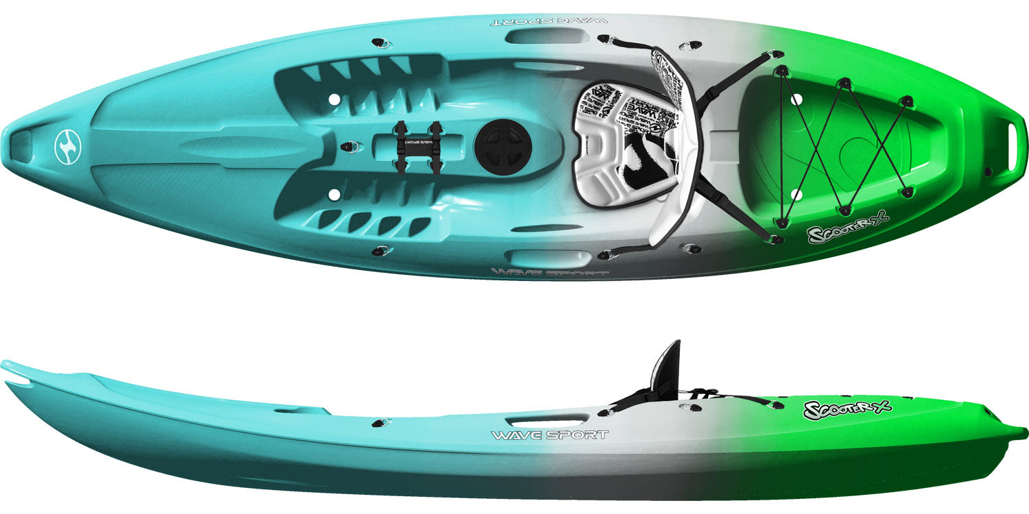 The Wave Sport Scooter X Sit On Top Kayak shown in the Tropic colour