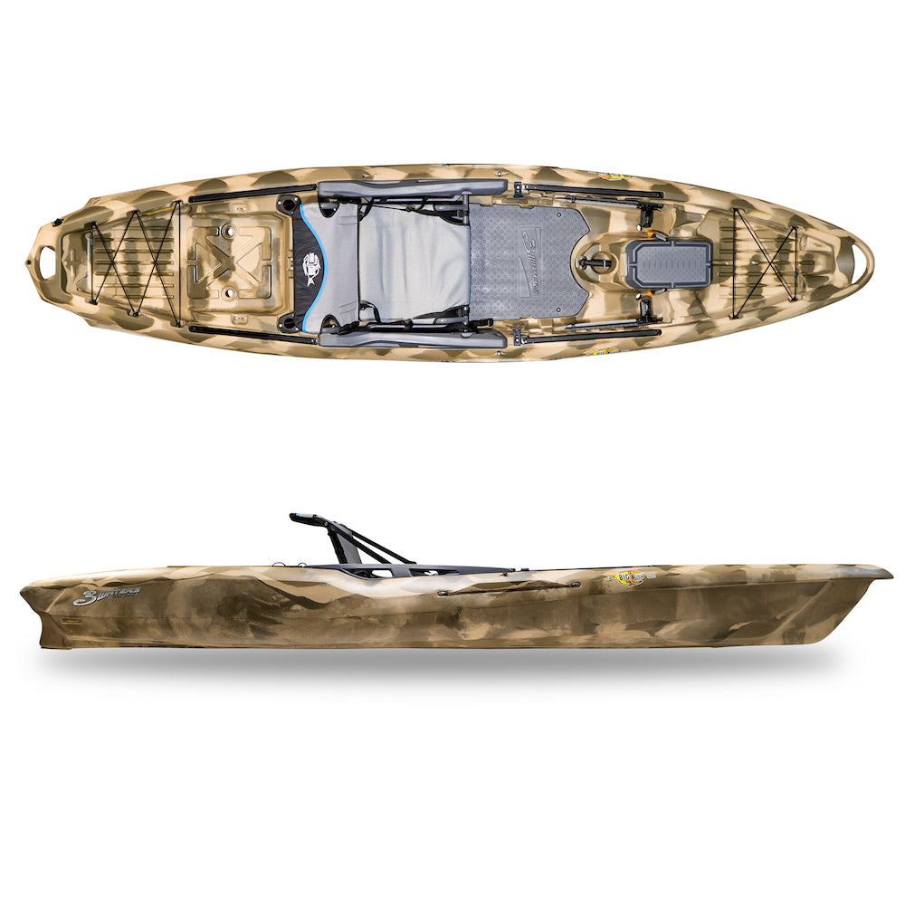 3Waters Big Fish 120 Stable Fishing Kayak in Terra Camo.