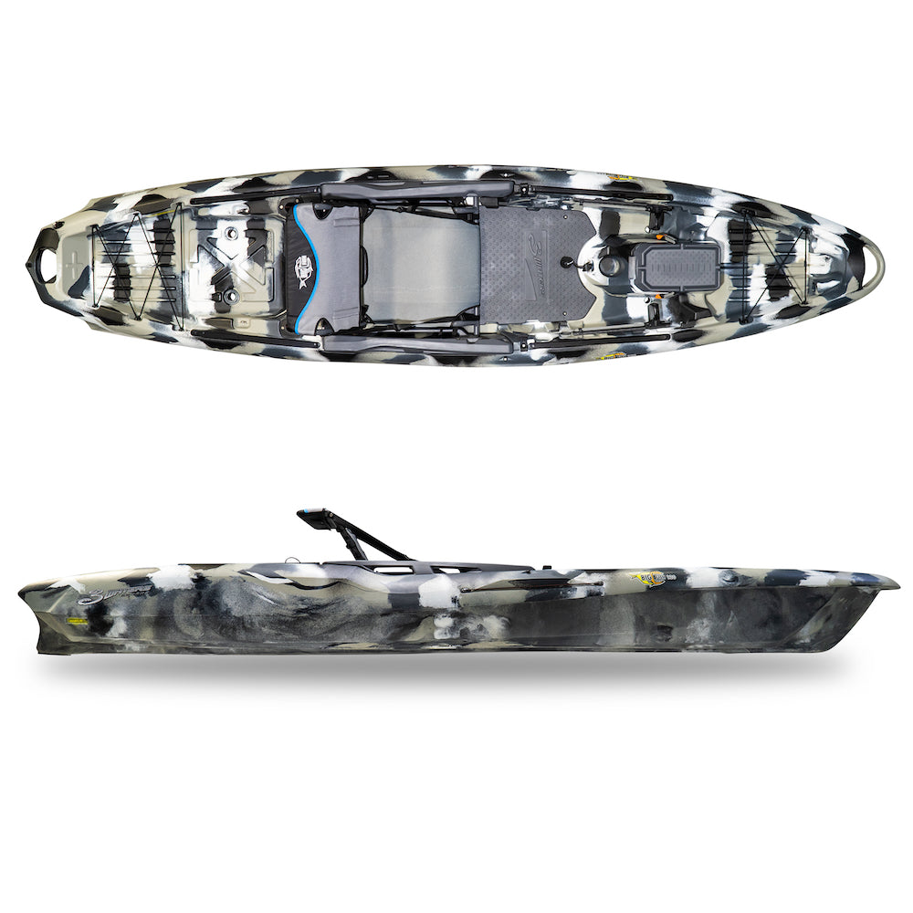 3Waters Big Fish 120 Stable Fishing Kayak in Urban Camo.