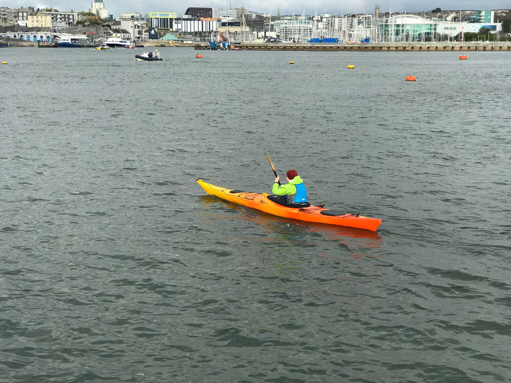 Paddling the Riot Edge 15 in Plymouth Sound