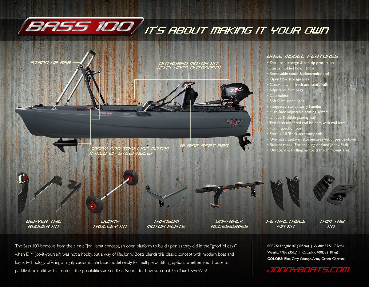 Jonny Boats Bass 100 Features and Accessories