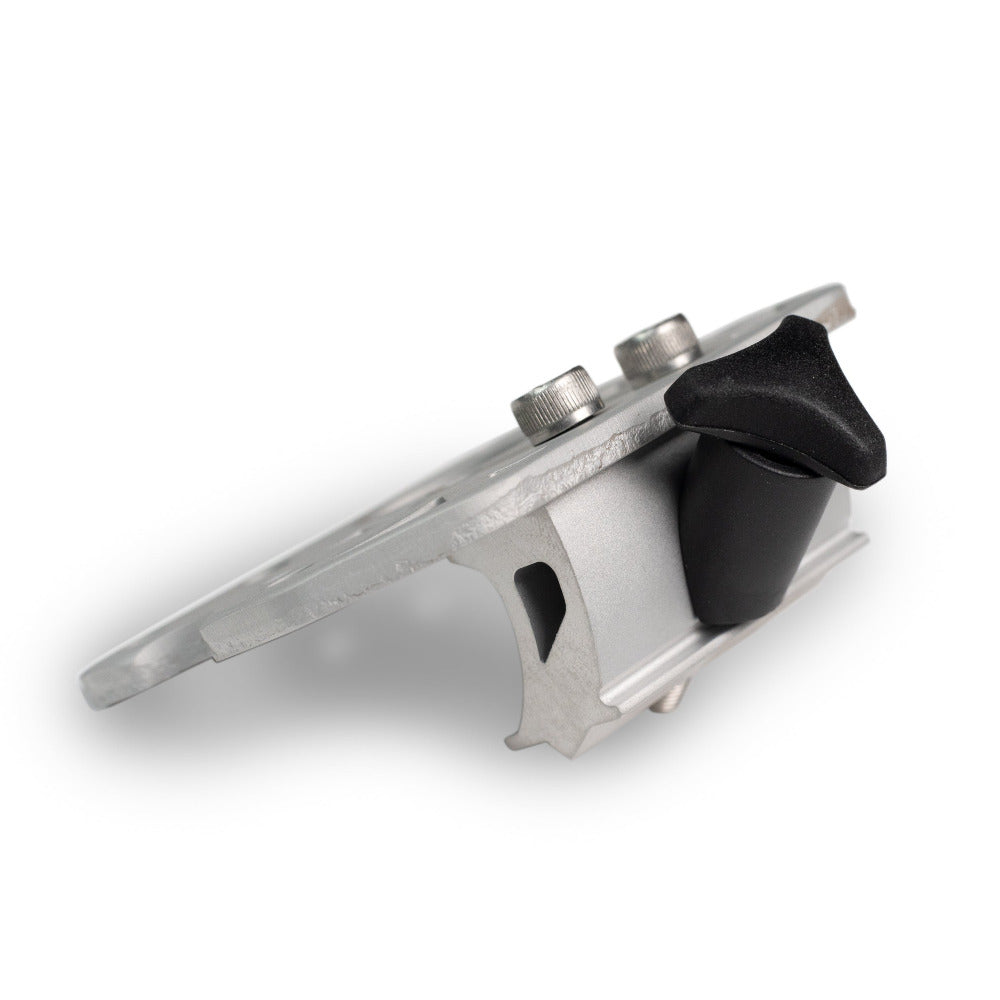 Feelfree Uni-Track Mounting Plate - just loosen the thumb screw to quickly reposition your accessory on the slide track