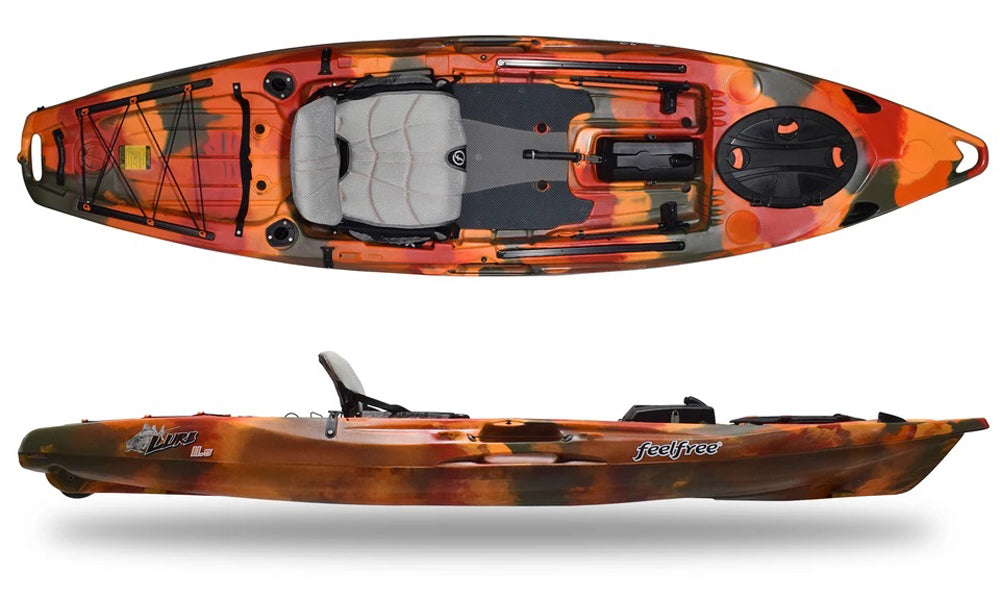 Feelfree Lure 11.5 V2 in Fire Camo available to buy at Canoe Shops Group in-store or online