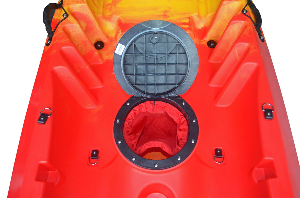 Enigma Kayaks Flow Duo in Flame - Hatch Detail