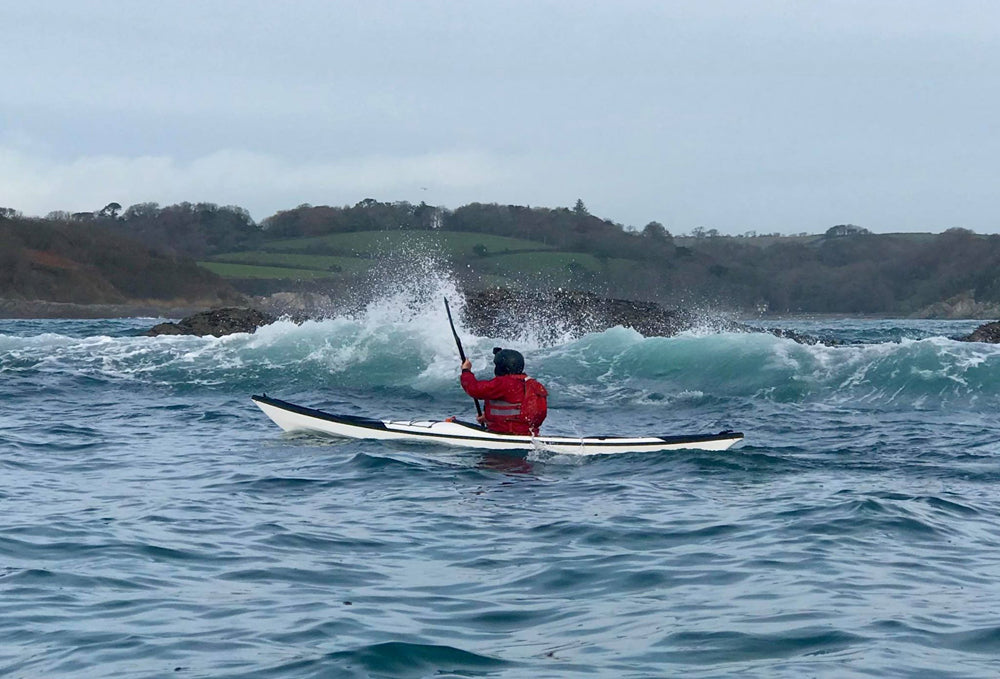 Norse Idun paddling off Gribben Head Cornwall