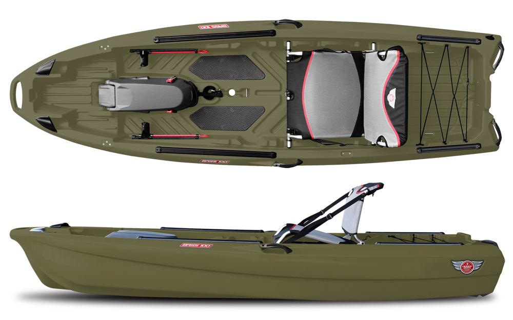 Jonny Boats Bass 100 in Army colour.