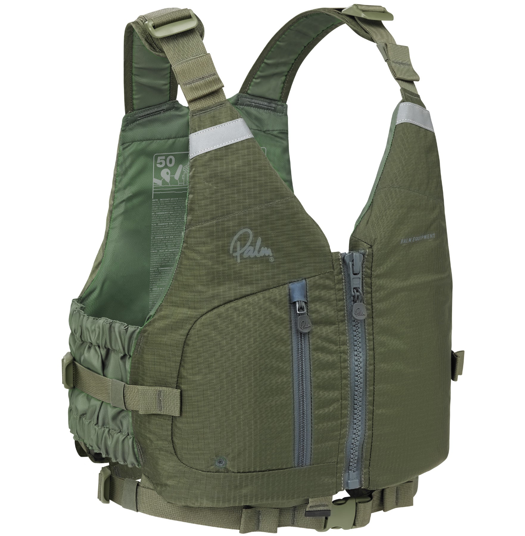 Olive green Palm Meander buoyancy aid