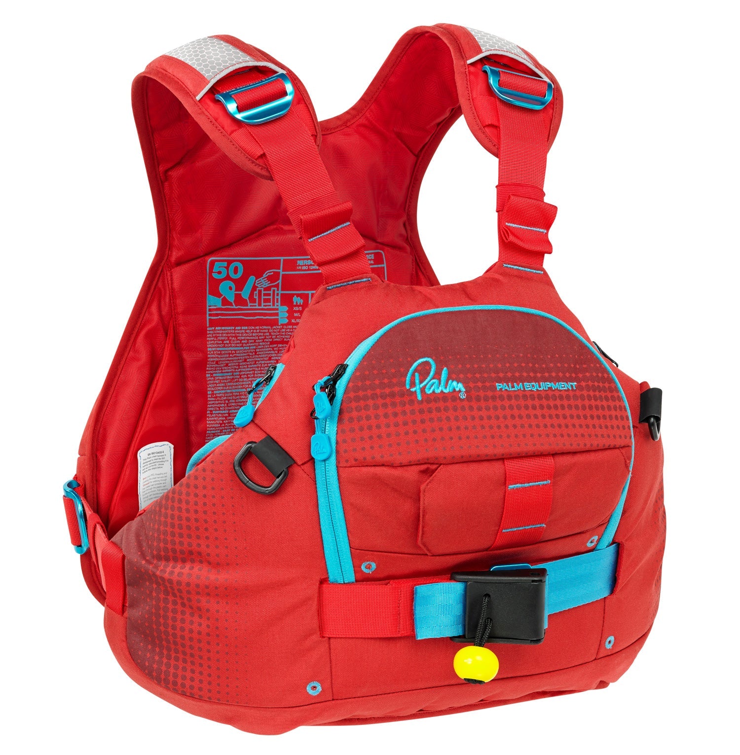 The Palm Nevis Buoyancy aid shown in Chilli/Red