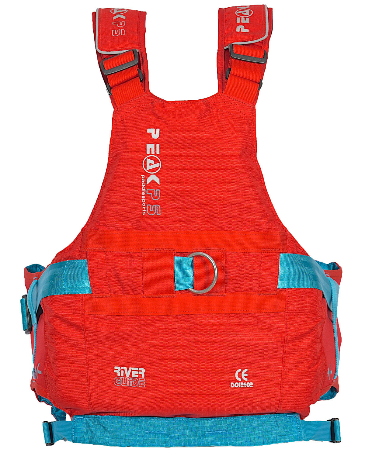 Red Peak Paddlesports' River guide vest from the rear