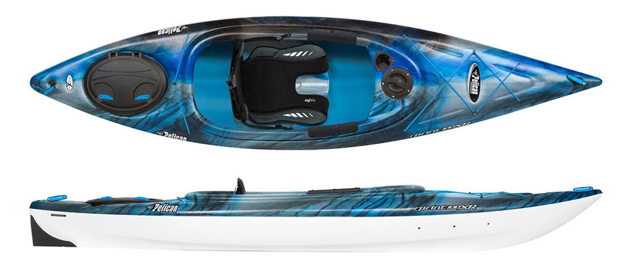Pelican Sprint 100 XR lightweight perfrormance recreational kayak in Neptune / White colour