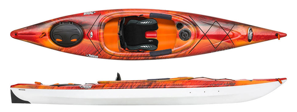 Pelican Sprint XR 120 in Lava /White available to buy online or in-store from Canoe Shops Group