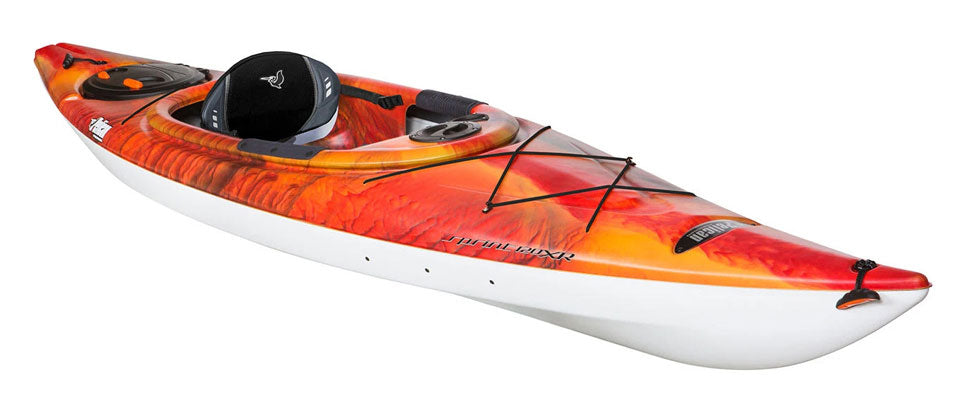 Pelican Sprint XR 120 lightweight recreational Kayak in Lava / White 