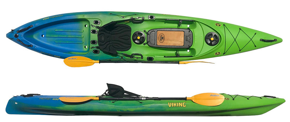 Viking Profish 400 with optional Feelfree Deluxe Seat and Day Tour Paddle