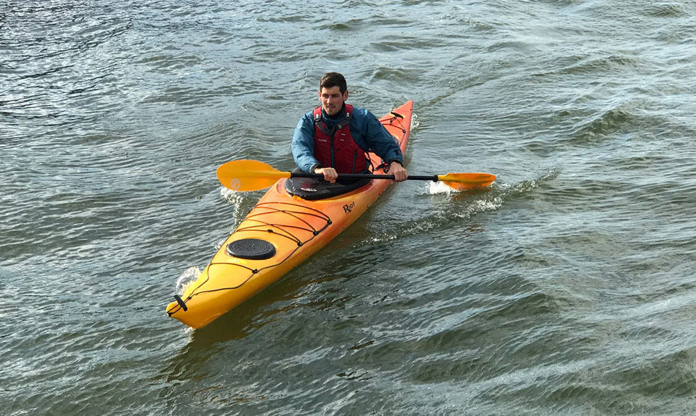 Paddling the Riot Edge 11 in Plymouth Sound, available from Canoes Shops UK online or in-store